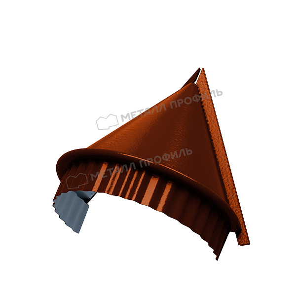 Заглушка конька круглого конусная (AGNETA-03-Copper\Copper-0.5) ― приобрести по умеренным ценам в интернет-магазине Компании Металл Профиль.